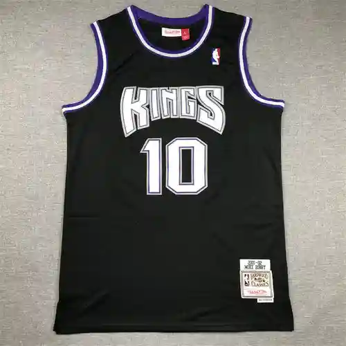 Camiseta de baloncesto King No. 10 Bibby MN Mitchell Retro camiseta de baloncesto negra