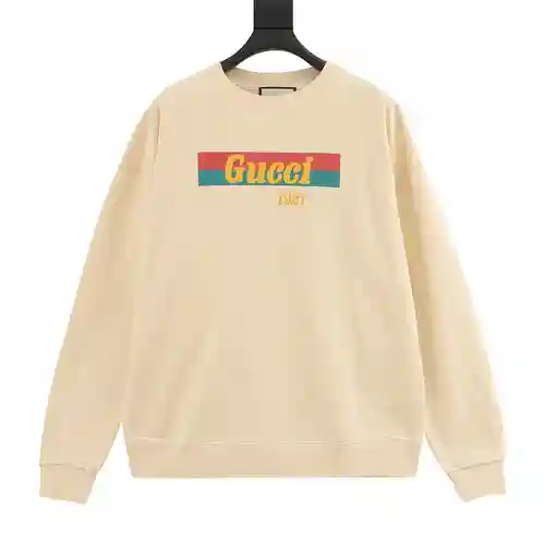 Sudadera con cuello redondo y estampado de letras rojas y verdes de G Home