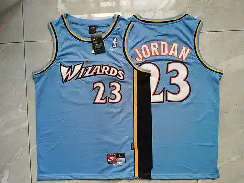 Camiseta de baloncesto azul Jordan No. 23 de los Wizards