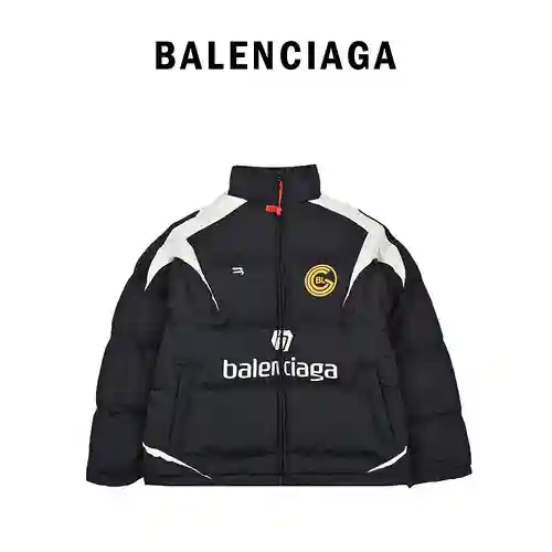 BLCG/Balenciaga chaqueta de algodón con patchwork de fútbol número 10