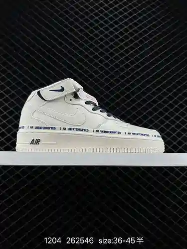 23 marcadores blancos y azules Nike Air Force MID de nivel corporativo, horma original y cartón orig