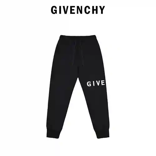 GVC/Givenchy letras bordadas clásicas pantalones de chándal de felpa casuales de otoño e invierno