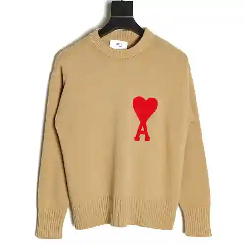 AMI*RI 21FW suéter con cuello redondo y bordado love