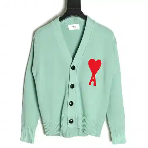 Cárdigan estilo suéter con bordado love de AMI*RI 21FW