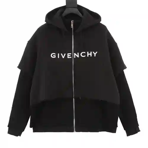 Sudadera con capucha y cremallera escalonada GVC 23FW
