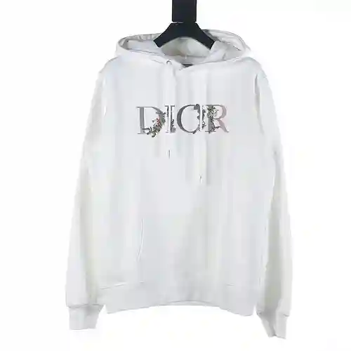 Dior CD 22Fw sudadera con capucha y bordado floral degradado