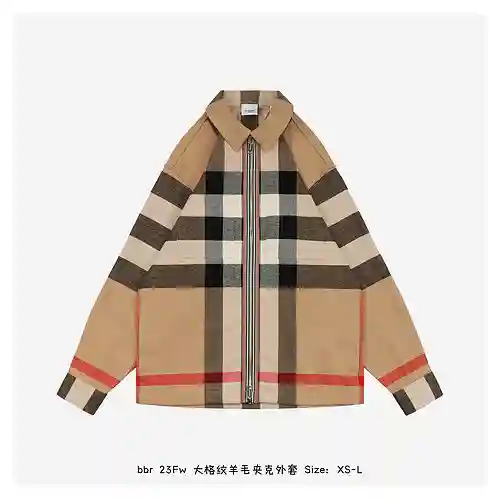bbr 23Fw chaqueta grande de lana a cuadros