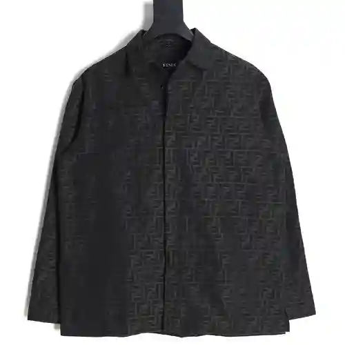 Fen*di Fendi 23FW FF chaqueta camisera de jacquard con flores antiguas