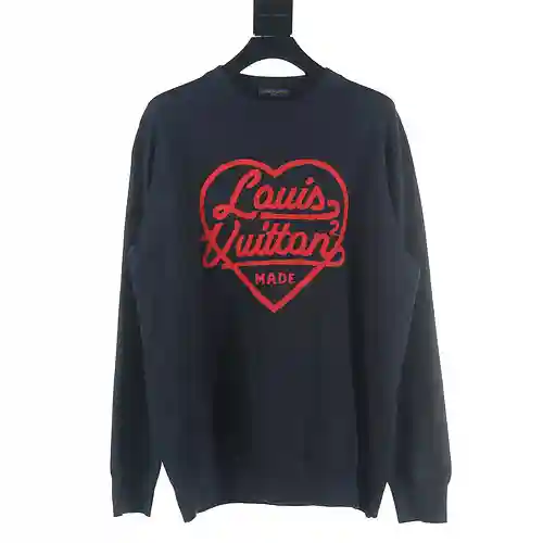LV 23Fw jersey love de jacquard con cuello redondo