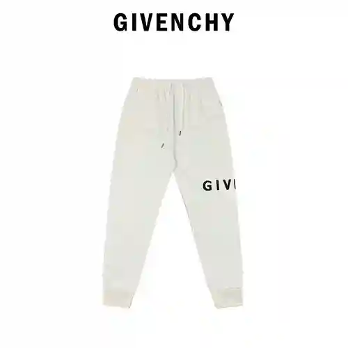 GVC/Givenchy letras bordadas clásicas pantalones de chándal de felpa casuales de otoño e invierno