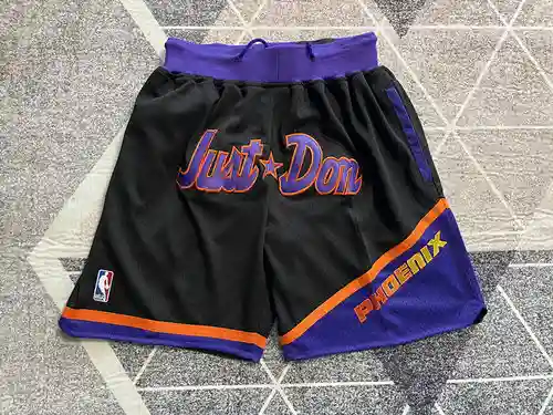 Pantalones negros retro Sun pantalones cortos de baloncesto versión juston pocket