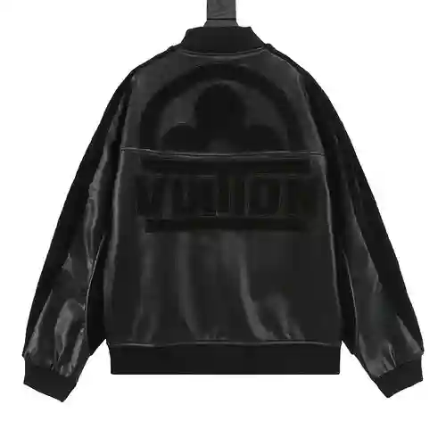 Chaqueta béisbol 1V de lana de cordero y piel