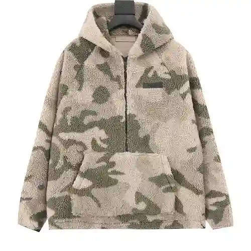 Fear Of*God chaqueta sherpa Essentials con doble costura y media cremallera