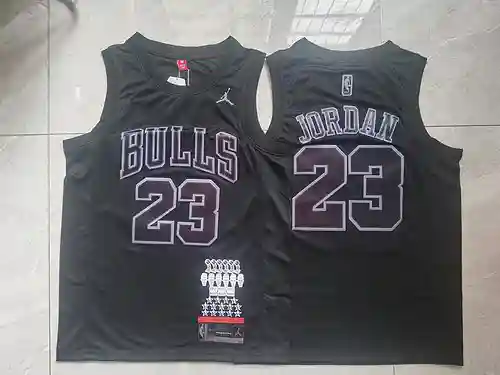 Camiseta de baloncesto negra Jordan No. 23 MVP