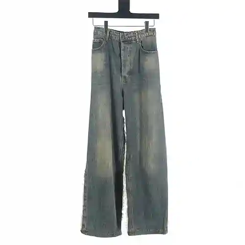 Balenciaga BLCG 23FW jeans desgastados con patchwork