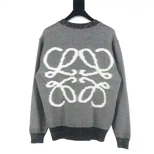 Loe*we/Luo Yiwei 23Fw cárdigan de punto grande con LOGO en jacquard