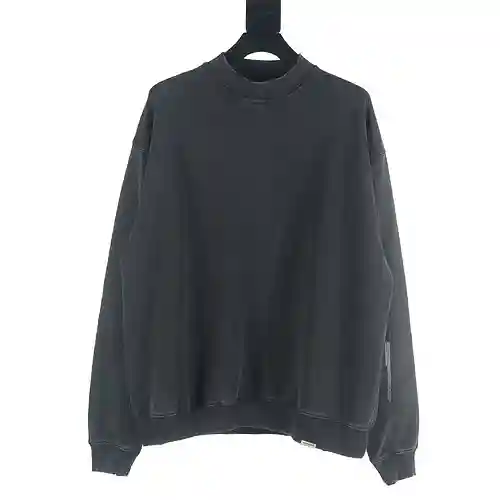Repre*sent 23Fw Sudadera con cuello redondo desgastada, retro, lavada y americana