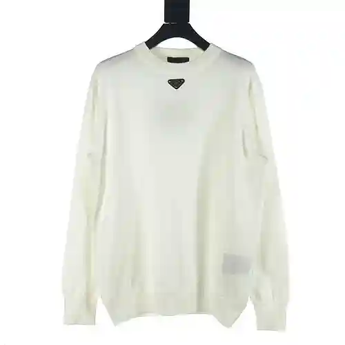 PRA*DA/Prada PRD 23Fw suéter con logo triangular y cuello redondo