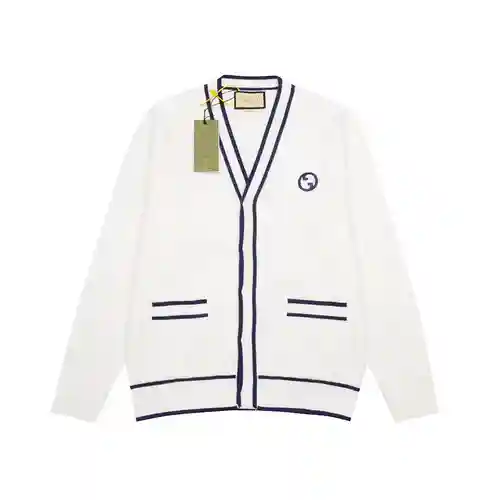 Gu*cci/Gucci 23Fw Cárdigan tipo suéter bordado con doble G