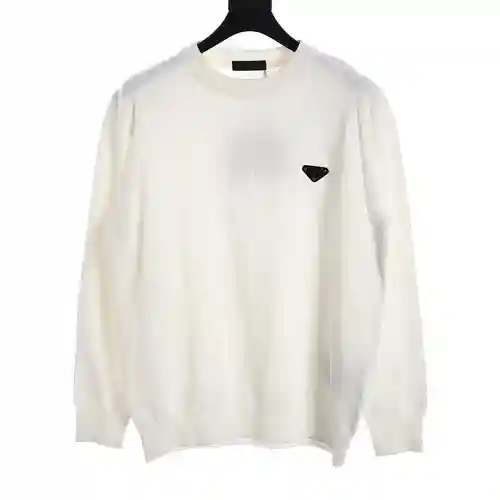 Jersey de cuello redondo PRA*DA con logo triangular en el pecho