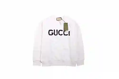Sudadera con cuello redondo y letras bordadas tridimensionales Gu*cci 23Fw