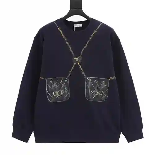 CHA*NEL / Chanel Xiaoxiang sudadera con cuello redondo estampada pintada a mano