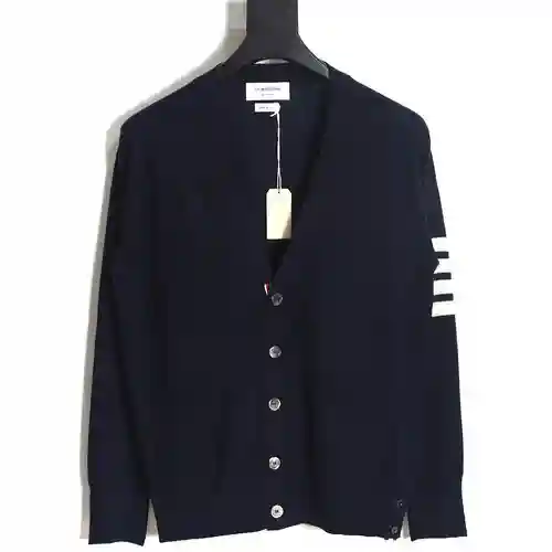 TB 23FW cárdigan de lana fina (azul marino)