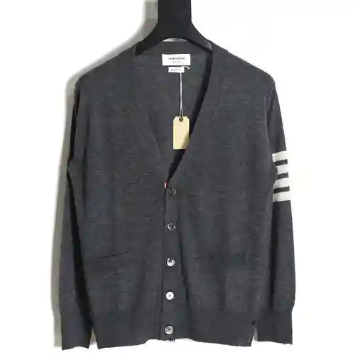 TB 23FW cárdigan de lana fina (gris oscuro)
