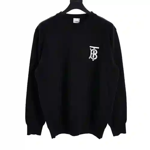 Jersey con cuello redondo y letra TB bordada