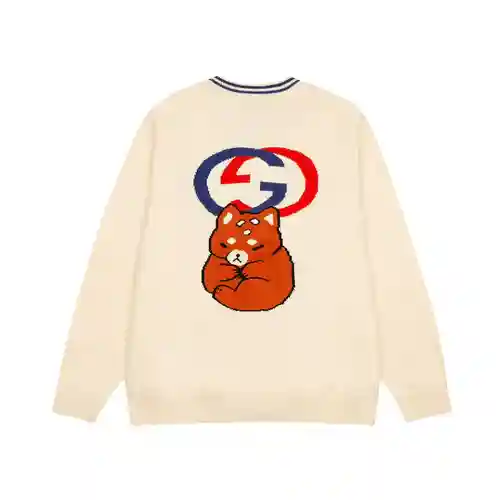 Cárdigan tipo suéter con logo y estampado de dibujos animados Gu*cci/Gucci 23Fw en la parte posterio