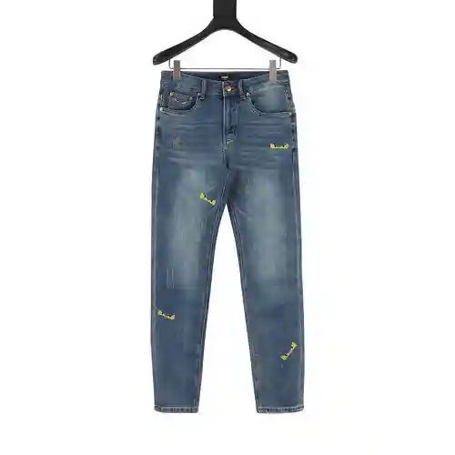 FEN*DI / Fendi pantalones vaqueros con bordado pequeño monstruo