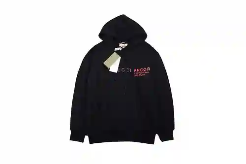 Sudadera con capucha y estampado de letras de pasarela Gu*cci 23Fw