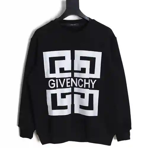 Sudadera con cuello redondo y logo grande reflectante GVC Givenchy 23FW