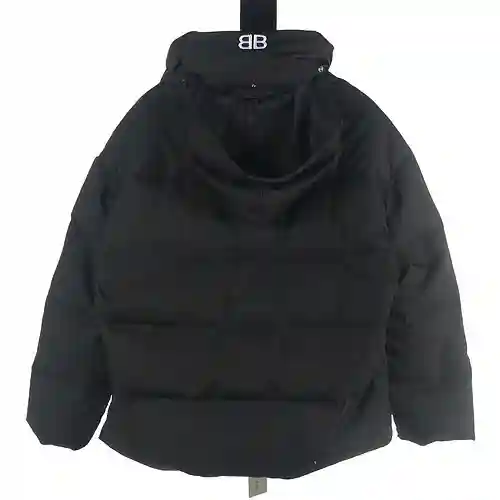 Plumífero Balenciaga BLCG con bordado de letra doble B en la parte trasera del cuello