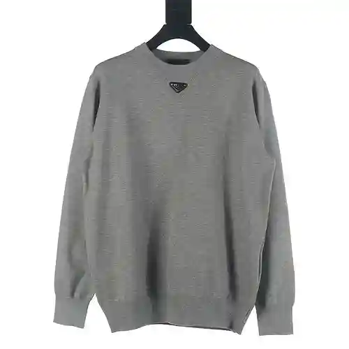 PRA*DA/Prada PRD 23Fw suéter con logo triangular y cuello redondo