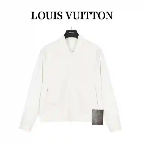 Chaqueta reversible con cinturón LV/Louis Vuitton 23Fw de piel y nailon