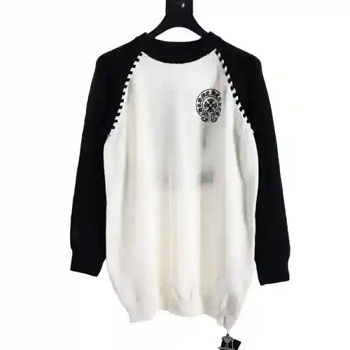 Jersey CH Croix Heart 23FW con patchwork y cuello redondo