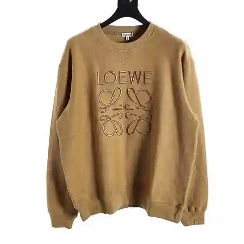 LOE*WE sudadera con cuello redondo y bordado invertido