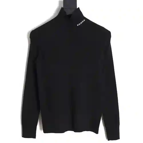 Pra*da 23FW suéter de cuello alto de punto con letras