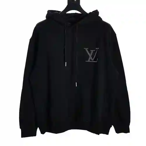 sudadera con capucha y letras LV Hot Diamond