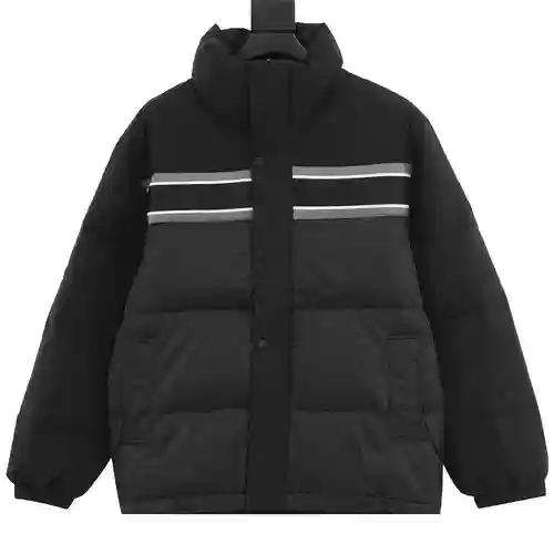 CD 23Fw Chaqueta de plumas con cuello levantado y telaraña negra Warrior CD