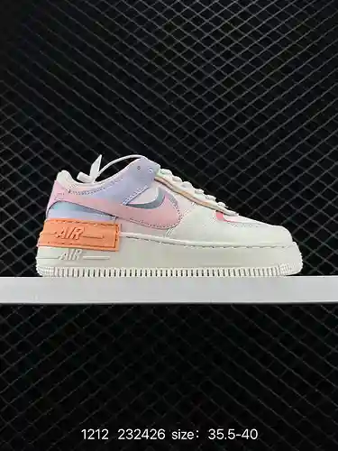 3‼️Nike Nike WMNS Air Force Shadow Macaron Air Force One, zapatillas ligeras, de tiro alto, bajas y 