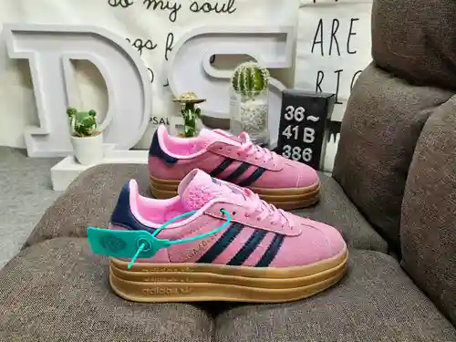 386DAdidas Originals Gazelle Bold W trébol de tres capas suela gruesa zapatillas deportivas retro ve