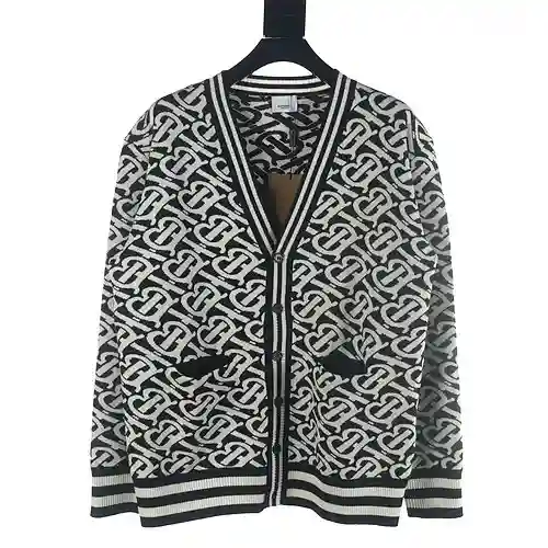 Burberry Cárdigan estilo suéter BT en jacquard BBR 23Fw