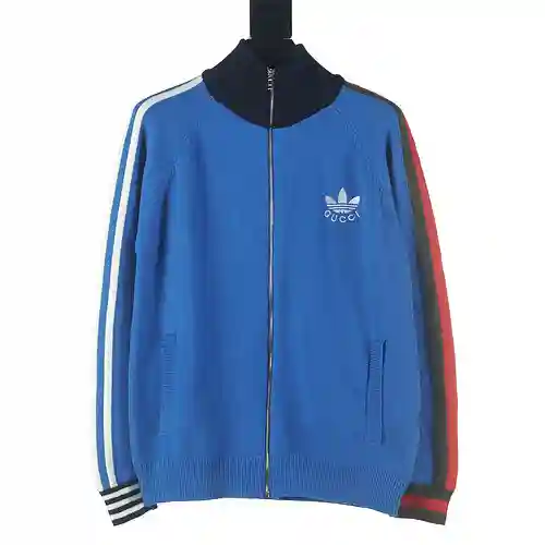 Chaqueta de punto con cincha de trébol conjunta Gucci GUC X Adidas AD
