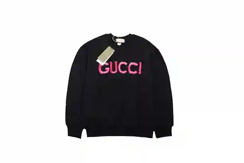 Sudadera con cuello redondo y letras bordadas tridimensionales Gu*cci 23Fw