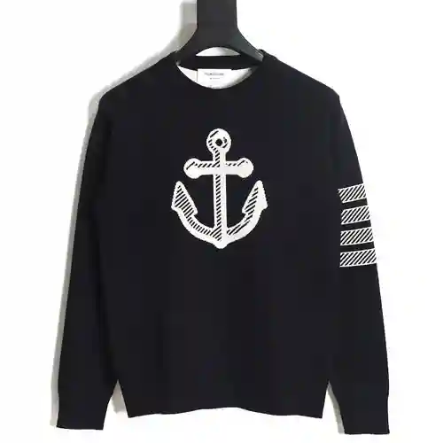 Suéter con cuello redondo y ancla TB 23FW