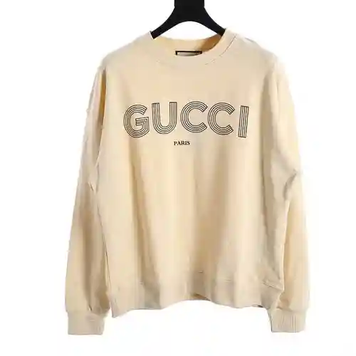 GU*CCI sudadera con cuello redondo y estampado de letras sencillas