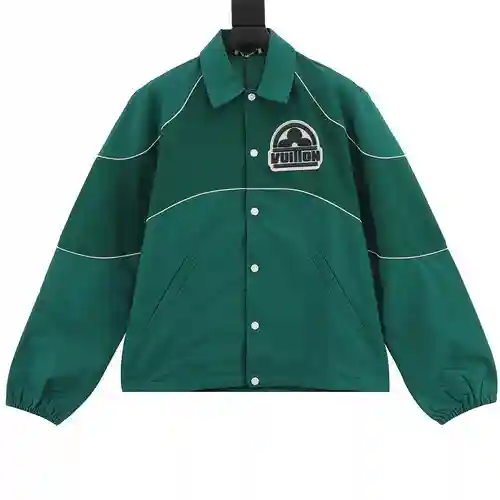 1V 23FW LV chaqueta béisbol verde trébol de cuatro hojas