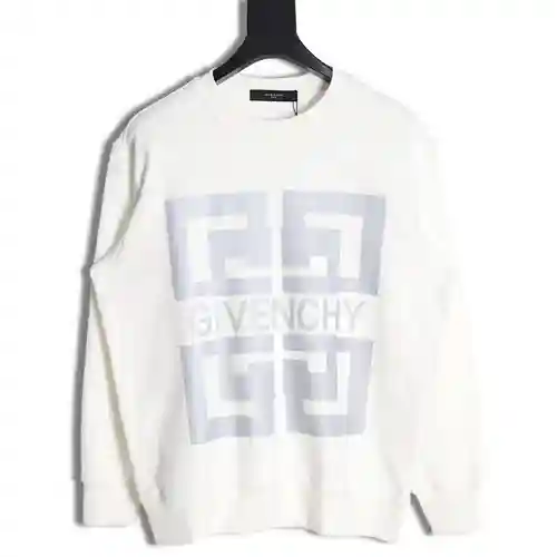 Sudadera con cuello redondo y logo grande reflectante GVC Givenchy 23FW